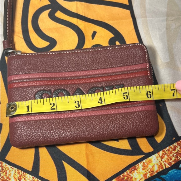 Coach Corner Zip Wristlet With Coach Stripe - Picture 10 of 11